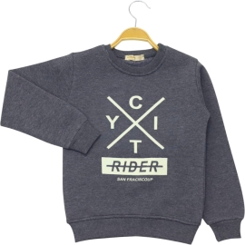 CİTY BASKILI ÜÇ İP ERKEK SWEAT 3/7YAŞ