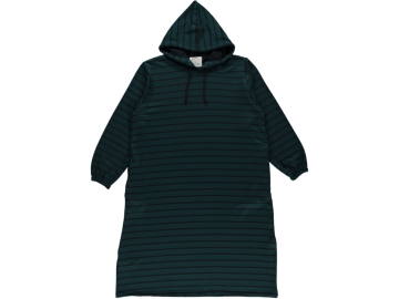 ÇİZGİLİ CEPLİ KAPÜŞONLU BAYAN TUNİK L/2XL