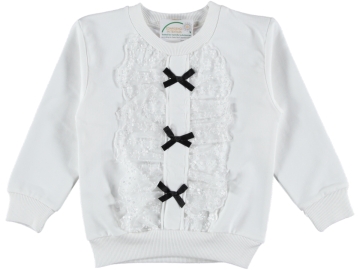 ÇOCUK FİYONK DANTELLİ KIZ SWEAT 9/12 YAŞ