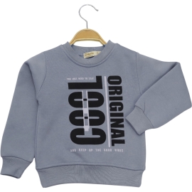COOL BASKILI ÜÇ İP ERKEK SWEAT 13/16 YAŞ