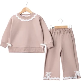 DANTELLİ FİYONKLU İKİLİ TAKIM 12 Ay,2Y,3Y,4Y Kız