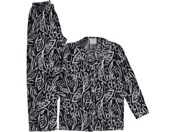 DOKUMA UZUN KOL PİJAMA TAKIMI S/3XL