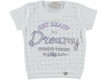 DREAMY TAŞ BASKILI SÜPREM TİŞÖRT 5/8 YAŞ