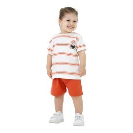 ERK ÇİZGİLİ AYICIK TAKIM 1/4  12 Ay,2Y,3Y,4Y Erkek