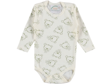 ERKEK BABYTOO BUYUK YENİ AYİ DESENLİ UZUN KOLLU BADİ 1/3 YAŞ
