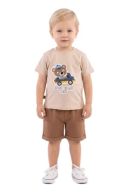 BABY BEAR CAR APLİKE NAKIŞ DETAY SÜPREM TAKIM 6/24 AY