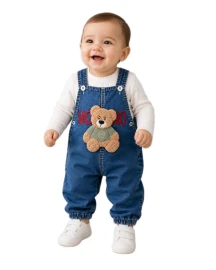 ERKEK BEBEK MOSSİNO AYI NAKIŞLI KOT SALOPET 9/18 AY