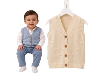 NOHUT DESEN TRİKO YELEK 2/4 YAŞ