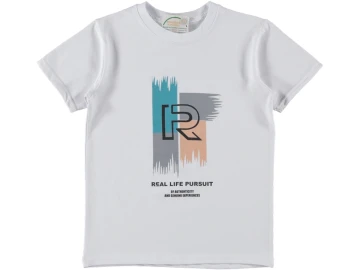 R RENKLİ BASKILI SÜPREM TİŞÖRT 9/12 YAŞ