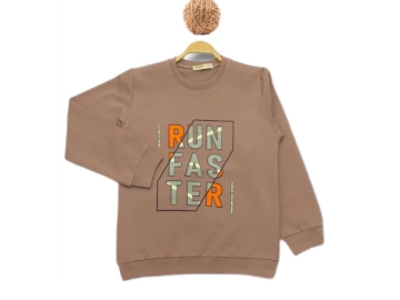 RUN FASTER  BASKILI İKİ İP ERKEK SWEAT 8/12 YAŞ