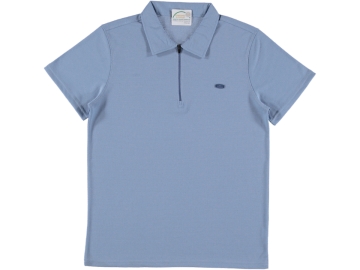 ERKEK PETEKLİ YARIM FERMUARLI YAKALI TİŞORT S/XXL