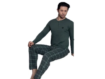 UZUN KOL ERKEK PİJAMA TAKIM M/XXL