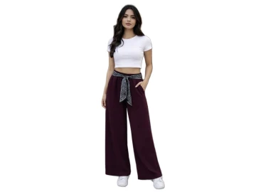 FULAR AKSESUARLI BAYAN PLAZZO ALT S/XL