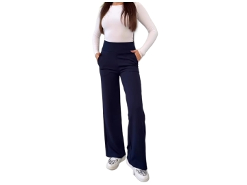 GENİŞ KEMERLİ ÇAKIL KUMAŞ PALAZZO BAYAN ALT S/XL