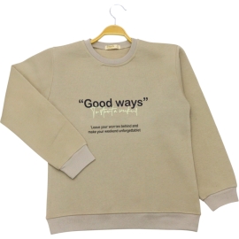  GOOD WAYS BASKILI ÜÇ İP ERKEK SWEAT 13/16 YAŞ