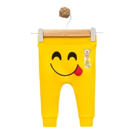 GÜLEN EMOJİ BASKILI MANŞETLİ TEK ALT 3 Ay,6 Ay,9 Ay,12 Ay Uni