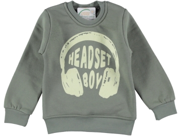 HEADSET BOY BASKILI ÜÇ İP ERKEK SWEAT 3/7 YAŞ