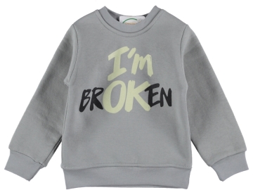 IM BROKEN BASKILI ÜÇ İP ERKEK SWEAT 3/7YAŞ