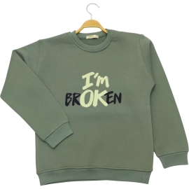  IM BROKEN BASKILI ÜÇ İP ERKEK SWEAT 13/16 YAŞ
