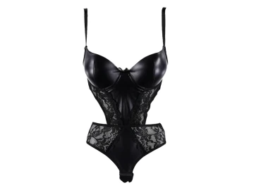 C CUP DERİ BAYAN BODYSUIT XL/3XL