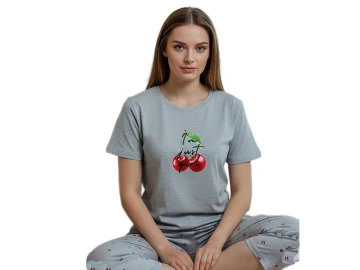 KOMPAK PENYE KAPRİLİ BAYAN PİJAMA TAKIM S/2XL