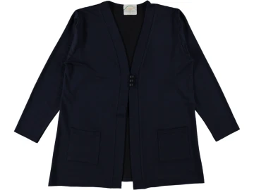 KRİSTAL DÜĞMELİ CEPLİ CEKET L/2XL