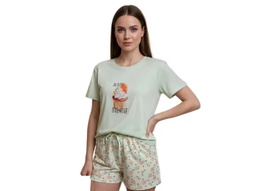 PENYE KISA KOL ŞORTLU PİJAMA TAKIM S/2XL