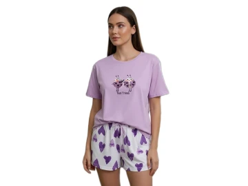 KADIN PENYE KISA KOL ŞORT TAKIM S/2XL