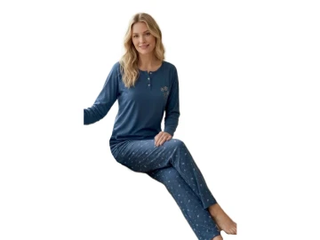 KADIN PENYE MODAL UZUN KOL PİJAMA TAKIM M/2XL