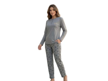 PENYE MODAL UZUN KOL BAYAN PİJAMA TAKIM M/2XL