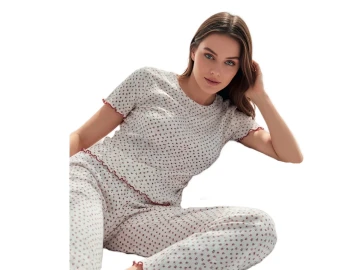 KADIN POİNTEL KISA KOL PİJAMA TAKIM S/2XL
