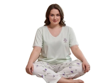 RİNG VİSKON BATTAL BAYAN PİJAMA TAKIM 3XL/5XL