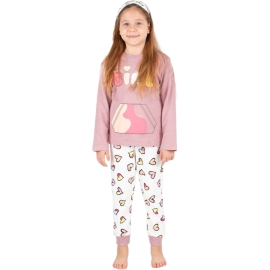 GIRL KALP BASKILI KIZ PİJAMA TAKIM 7/10 YAŞ