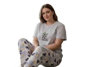 KAŞKORSE BATTAL BAYAN PİJAMA TAKIM 3XL/5XL