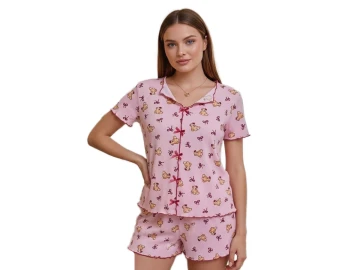 KAŞKORSE ŞORTLU BAYAN PİJAMA TAKIM S/2XL