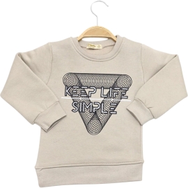 KEEP LİFE SİMPLE BASKILI ERKEK SWEAT 3/7 YAŞ
