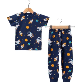  ASTRONOT BASKILI SÜPREM ÇOCUK PİJAMA TAKIM 3/6 YAŞ