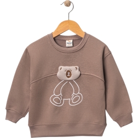 AYICIK FİGÜRLÜ ÜÇ İP ERKEK SWEAT 1/4 YAŞ