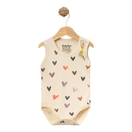 KIZ BEBEK DİJİTAL KALP BASKILI ASKILI ÇITÇITLI BADİ 3/6 YAŞ