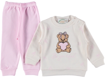 KIZ BEBEK FİYONK BEAR BASKILI PAKETTE TAKIM 9/18 AY