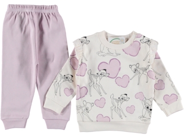 KIZ BEBEK KALP BAMBİ BASKILI PAKETTE TAKIM 9/18 AY