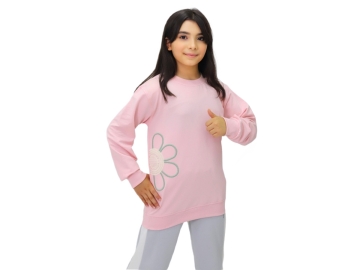 KIZ BEBEK SAĞDAN ÇİÇEK NAKIŞ 5/8YAŞ