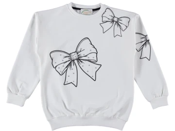 KIZ ÇOCUK FİYONK BASKILI İKİ İP SWEAT 12/16 YAŞ