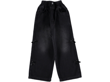 FİYONK DETAYLI KIZ KOT PANTOLON 5/8 YAŞ