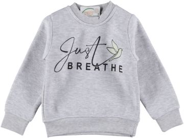 JUST BREATHE BASKILI ÜÇ İP KIZ ÇOCUK SWEAT 3/7 YAŞ