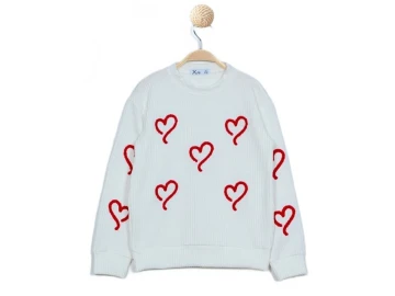 KALP NAKIŞLI KIZ SWEAT 9/12 YAŞ