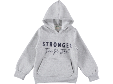 STRONGER BASKILI ÜÇ İP KIZ SWEAT 3/7 YAŞ