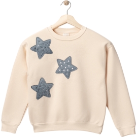 YILDIZ NAKIŞLI ÜÇ İP KIZ SWEAT 7/10 YAŞ