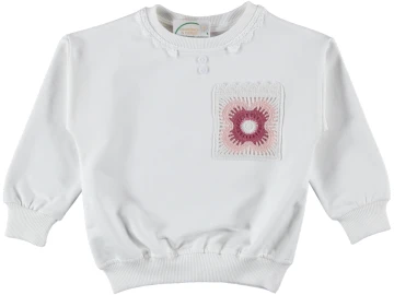 KIZ ÇOCUK YAKA CEO DETAYLI İKİ İP SWEAT 2/6 YAŞ