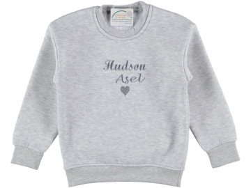 HUDSAN NAKIŞLI ÜÇ İP KIZ SWEAT 3/12YAŞ